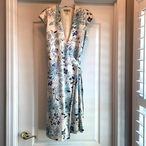 Tommy Bahama floral silk wrap dress, sz 6